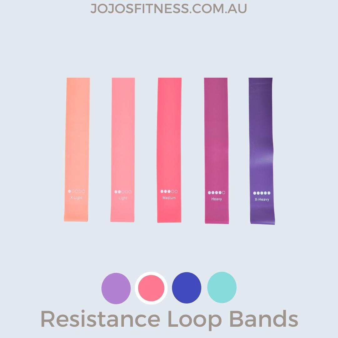 Pink Resistance Loop Bands Set for Effective Workouts - JoJo's Fitness