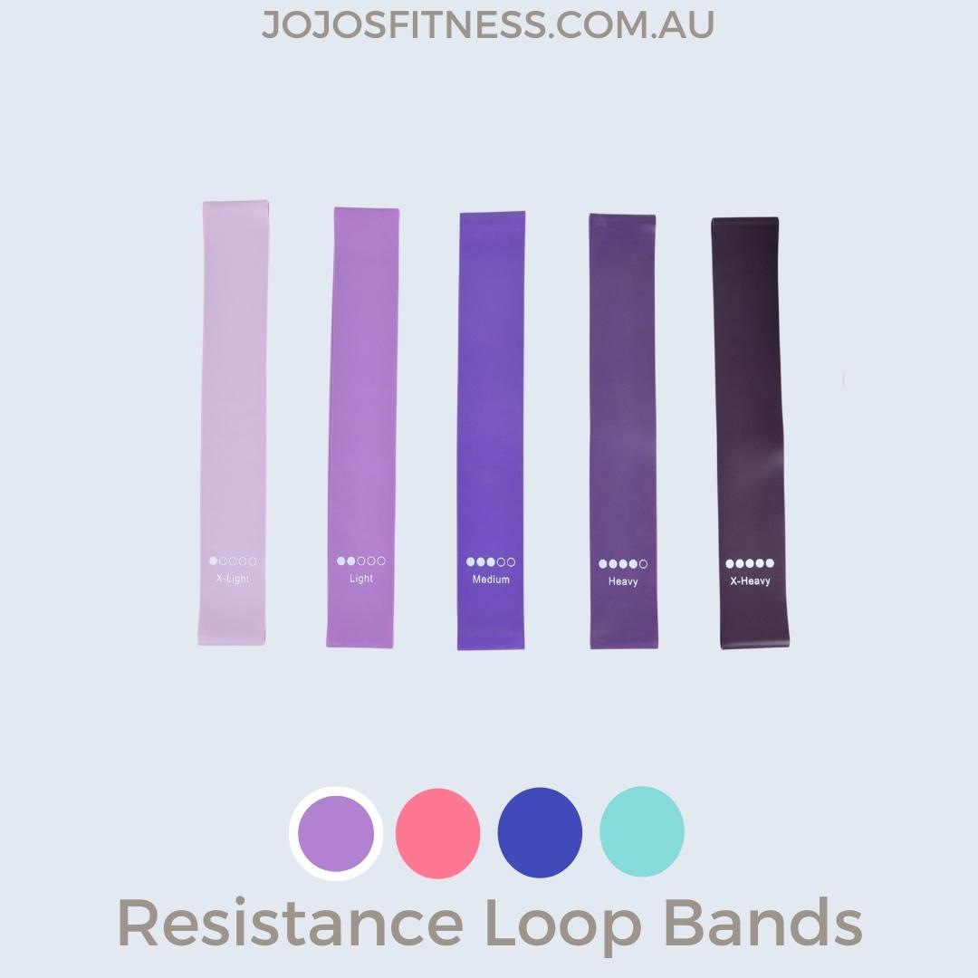 Purple Resistance Loop Bands Set for Effective Workouts - JoJo's Fitness