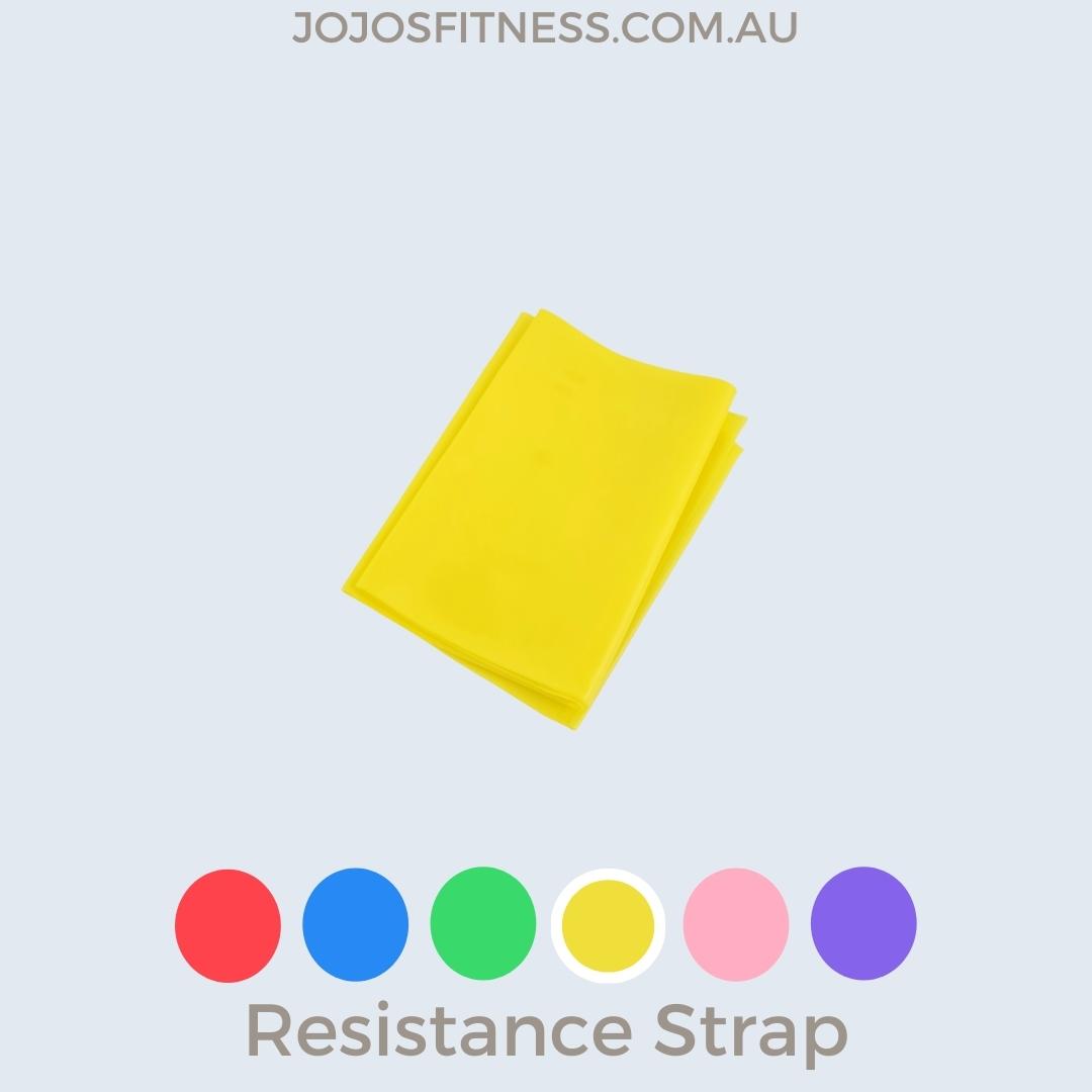 Yellow Resistance Straps for Vibrant Strength Training and Workouts - JoJo's Fitness