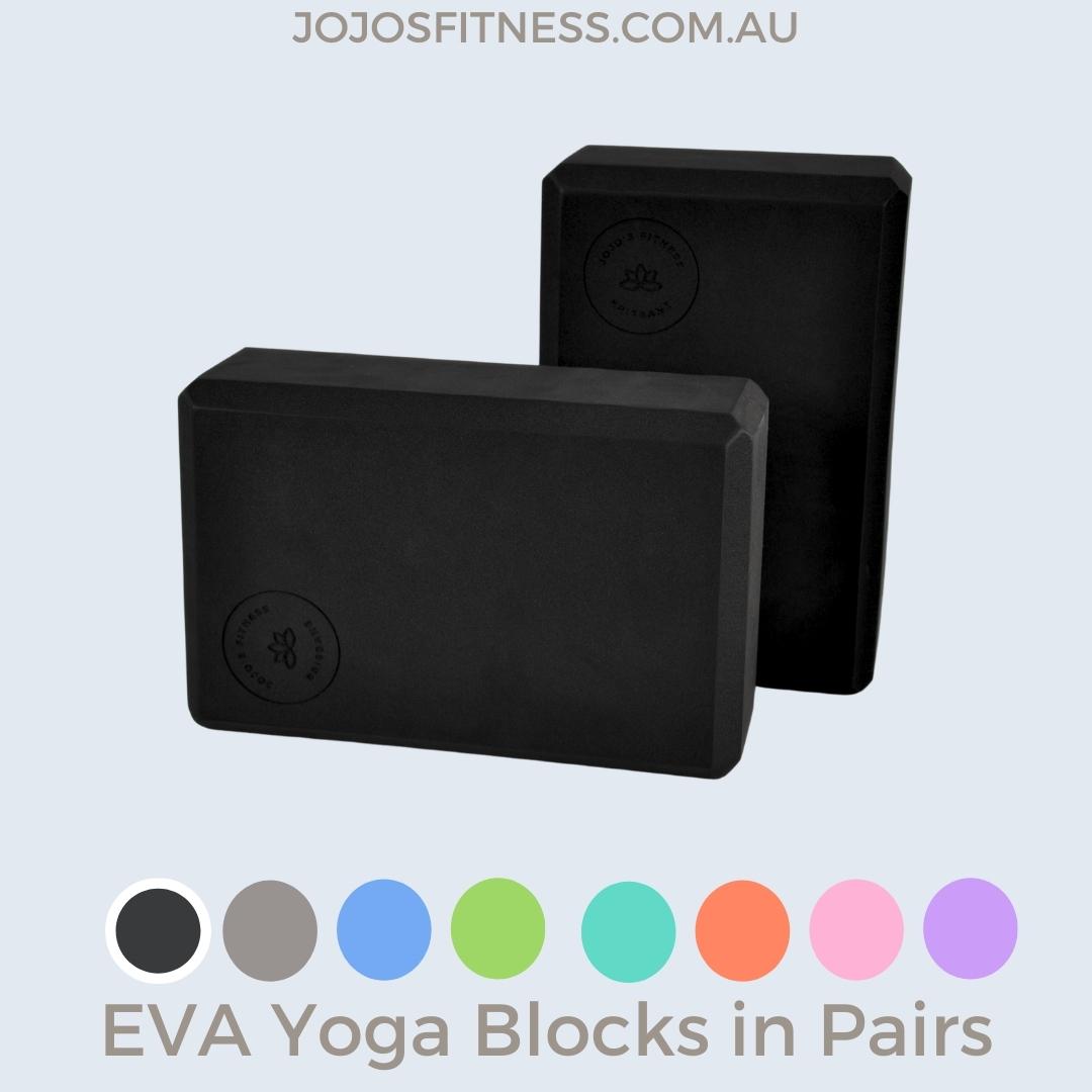 Black Yoga Blocks - Versatile Props for Yoga Enthusiasts - JoJo's Fitness