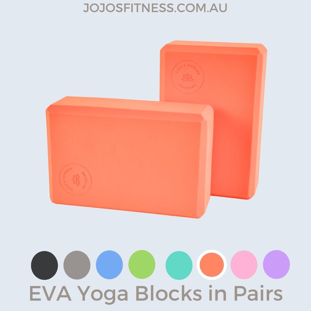 Orange Yoga Blocks - Essential Props for Enhanced Flexibility and Stability in Yoga or Pilates - JoJo's Fitness