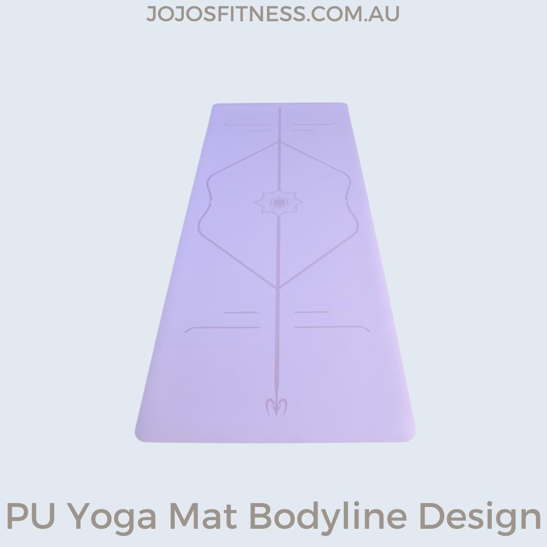 Yoga mat with bodyline design, made from high-quality PU material - JoJo's Fitness