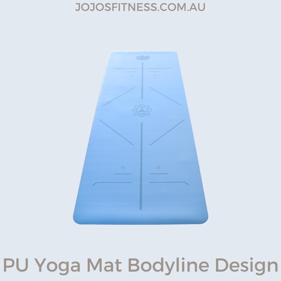 Premium Yoga Mat featuring Bodyline Design and crafted from PU Material - JoJo's Fitness