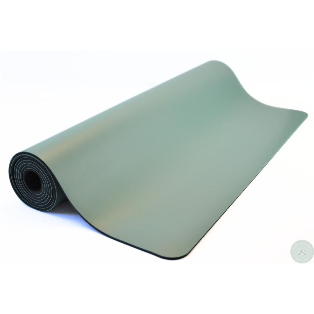 Yoga mat with bodyline design in refreshing Viridian Green colour, crafted from premium PU material - JoJo's Fitness