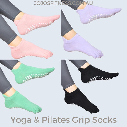 Pilates/Yoga Socks - Ankle-Cut, Full Toe Styles for Enhanced Grip and Comfort - JoJo's Fitness