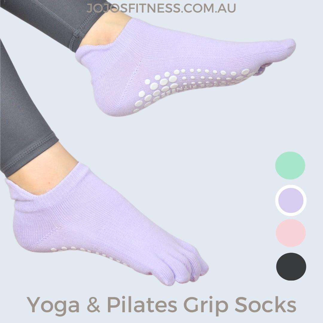 Taro Purple Ankle-Cut Pilates/Yoga Socks - Comfortable Full Toe Coverage for Enhanced Yoga Practice - JoJo's Fitness