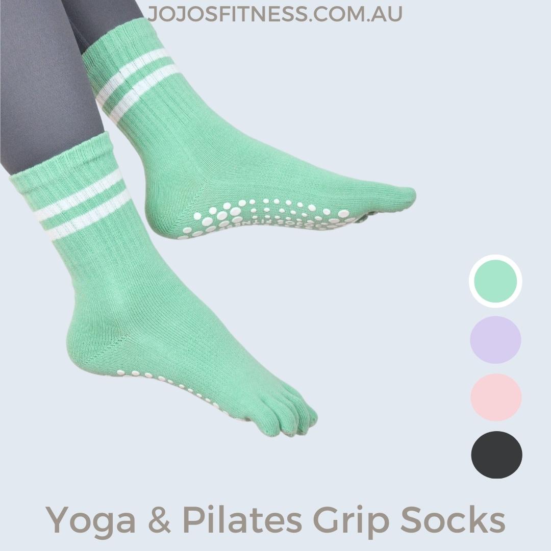 Experience serenity with our Matcha Green Yoga Pilates Socks - designed for comfort and stability in your practice - JoJo's Fitness