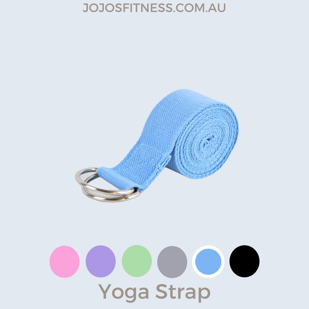 Blue Yoga Straps for Improved Flexibility and Pose Support in Yoga Practice - JoJo's Fitness