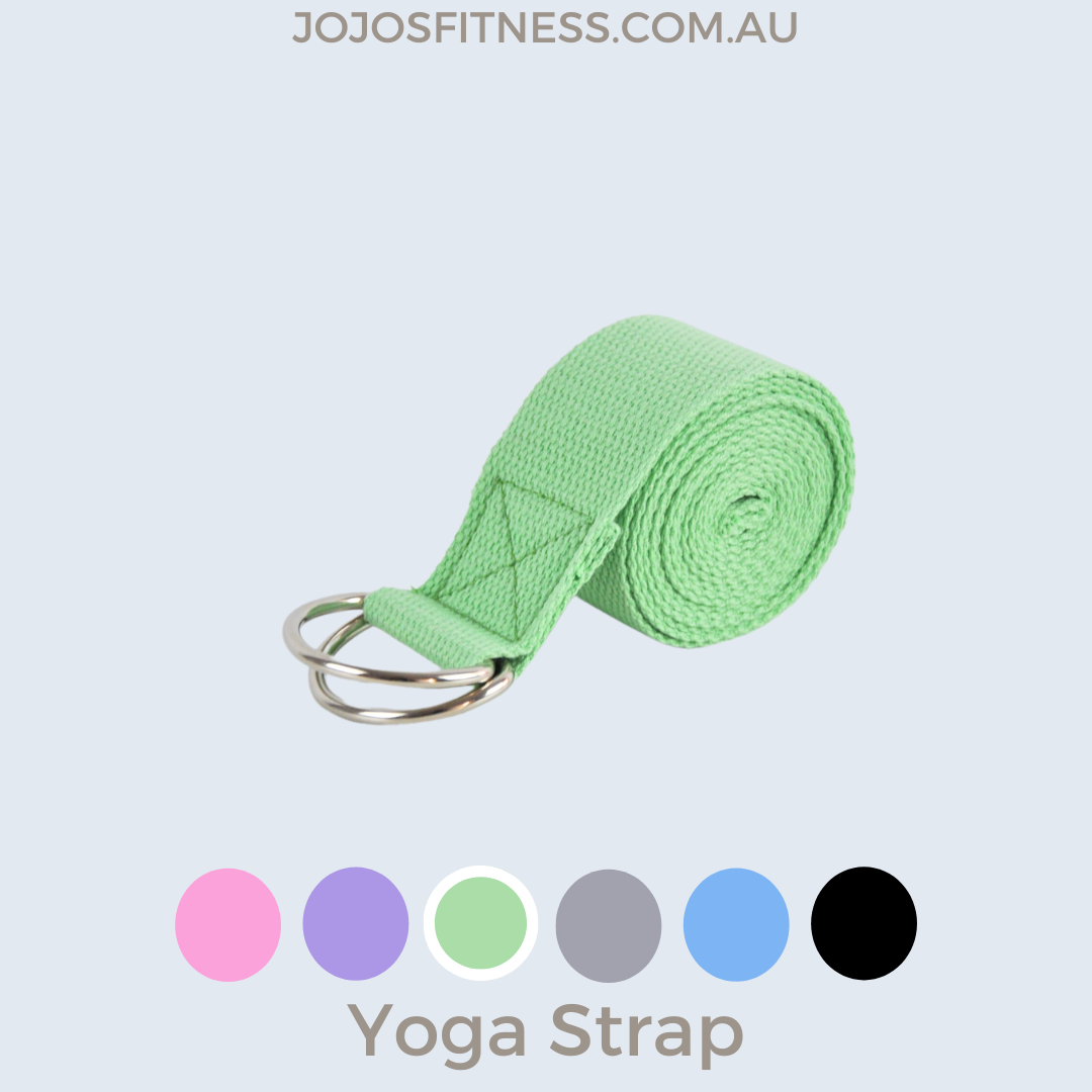 Green Yoga Straps for Improved Flexibility and Pose Support in Yoga Practice - JoJo's Fitness