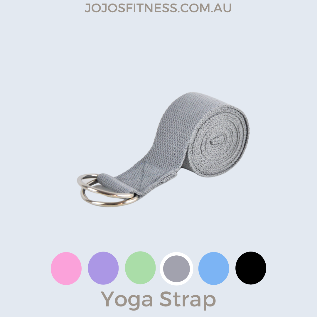 Grey Yoga Straps for Enhanced Flexibility and Pose Support in Yoga Practice - JoJo's Fitness