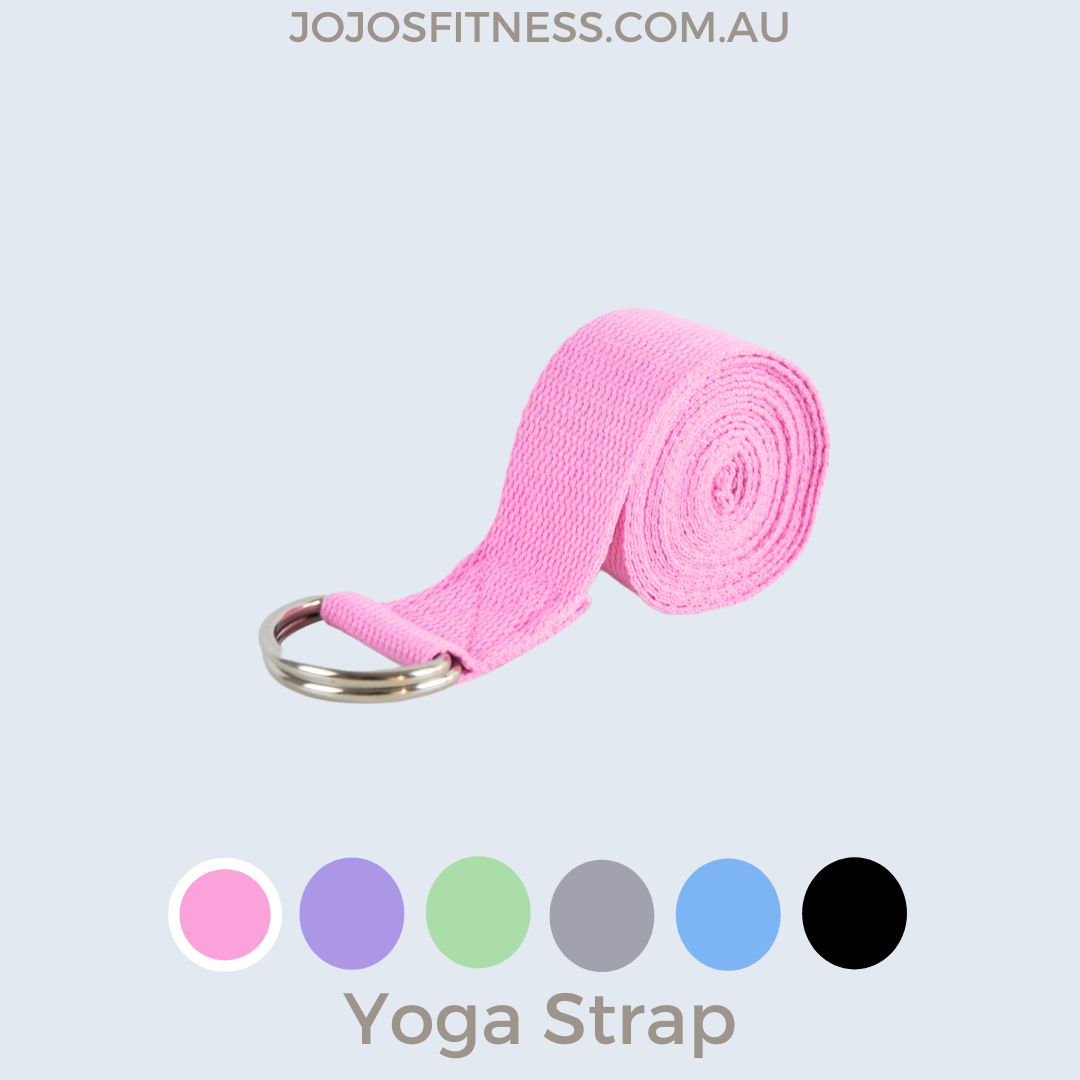 Light Pink Yoga Straps for Enhanced Flexibility and Pose Support in Yoga Practice - JoJo's Fitness